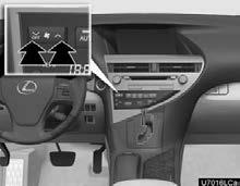 AIR CONDITIONING (c) Adjusting the settings manually Setting the fan speed DUAL button is used to set the temperatures independently for the driver s seat and front passenger seat.