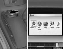 How to use the Remote Touch This navigation system can be operated by the Remote Touch when the POWER switch is in ACCESSORY or ON mode. A pointer is shown on the screen.