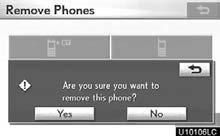 SETUP By voice recognition 3. Select the desired phone or select Select All, then select Delete. You can select multiple phones and delete them at the same time.