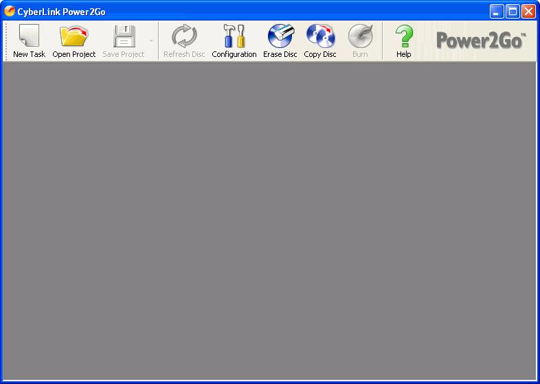 Chapter 1: Introduction When you close (or disable) the Select a Burning Task window, the Power2Go program displays a row of buttons at the top, which allow you to access certain important functions.