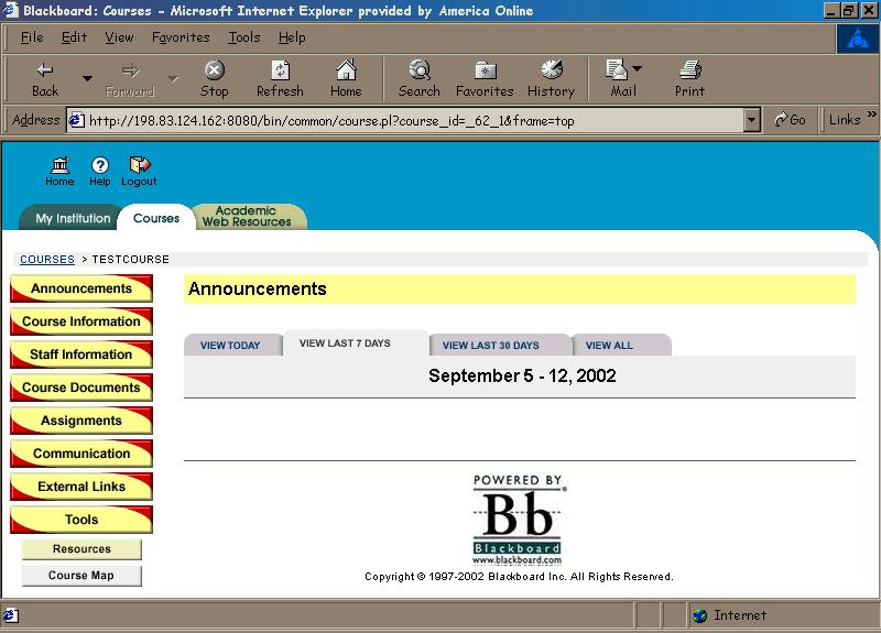 Blackboard will then take you to a User updated screen. It should show your correct email address.