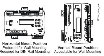 Mount the FEC on 35 mm DIN rail whenever possible. Mount the FEC in the proper mounting position (Figure 1). Mount the FEC on a hard, even surface whenever possible in wall-mount applications.