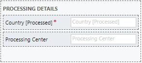Add one more section with fields as shown in below screenshot Now, go to Form Properties Click on Add in Form Libraries and chose msdyn_processingcenterbasedoncountry.