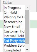If user clicks on OK, a Hold Activity form gets opened in pop up as shown below with case ticket number appended with Case Status Reason, as shown below Select the appropriate Reason and Responsible