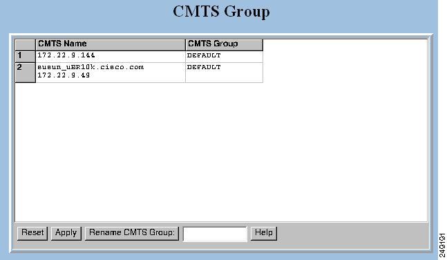 Setting Parameters in.ini Files Chapter 3 After you have grouped all the Cisco CMTSs into various groups, you can select the group rather than individual CMTSs.
