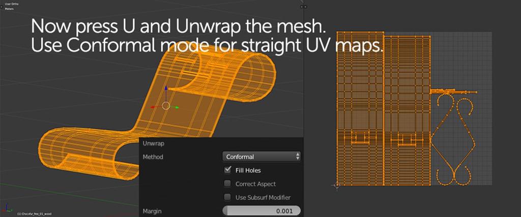 Now let s focus on the UV/Image Editor and learn a bit about Pinning. Blender enables us to Pin selected UV Map vertices to the 2D space layout and edit the rest of the UV map around it.