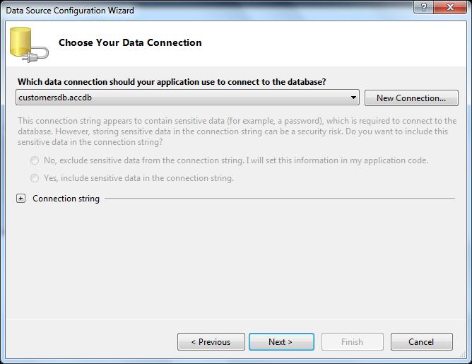 1. In the Choose a Database Connection screen, click the New Connection button.
