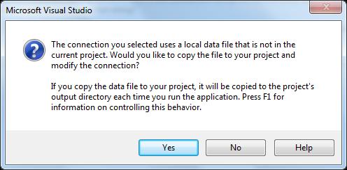Click Next in the Choose a Database Connection dialog box. 5.
