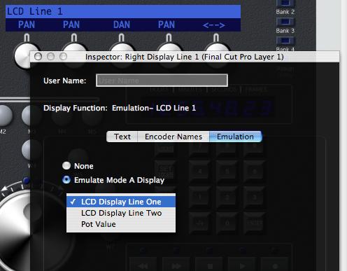 Display Emulation Tab If you have enabled Emulation in the current keyset, you can have any display on the Eclipse show the same information that the target application would display on the emulated