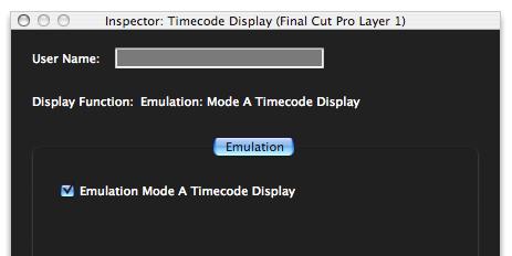Timecode Display For the Timecode