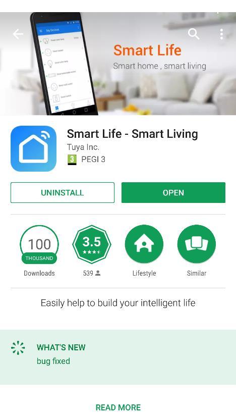 Setup Download and install the Smart Lift APP via ios App store or