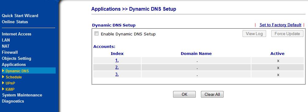 WAN IP addresses that change frequently The IP address of the site Modem needs to be static. If this is not the case, then a Dynamic DNS service will need to be configured for each site.