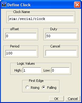 file and apply input stimuli to appropriate signals and then run the simulation from beginning to end, displaying results only when the simulation is completed.