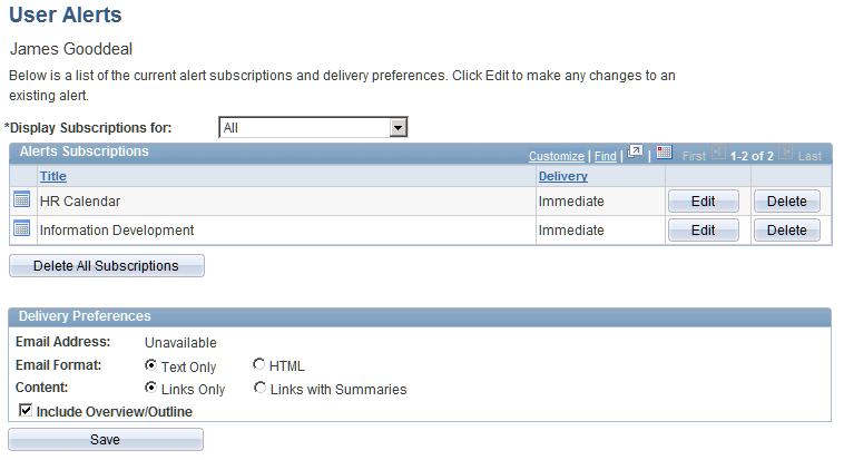 Administering the Alerts Framework Chapter 6 Maintain your alert subscriptions.