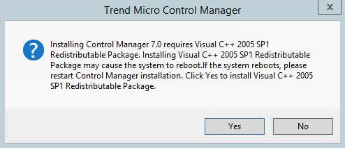 Control Manager 7.0 Installation Guide Component Visual C++ 2012 Update 4 Redistributable Package Visual C++ 2015 Redistributable Package PHP 7.