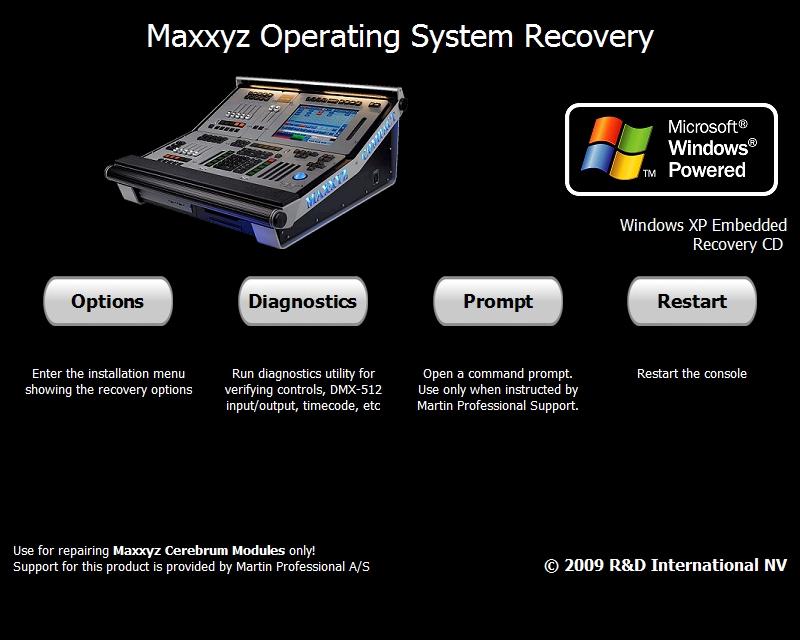 Step 3: In the OS recovery menu, click the Options button on the screen.