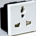 Pack Cat. nos. Indian standard sockets 20/200 6745 13 6 A - 2/3 pin combined, 2 Shuttered for child safety.