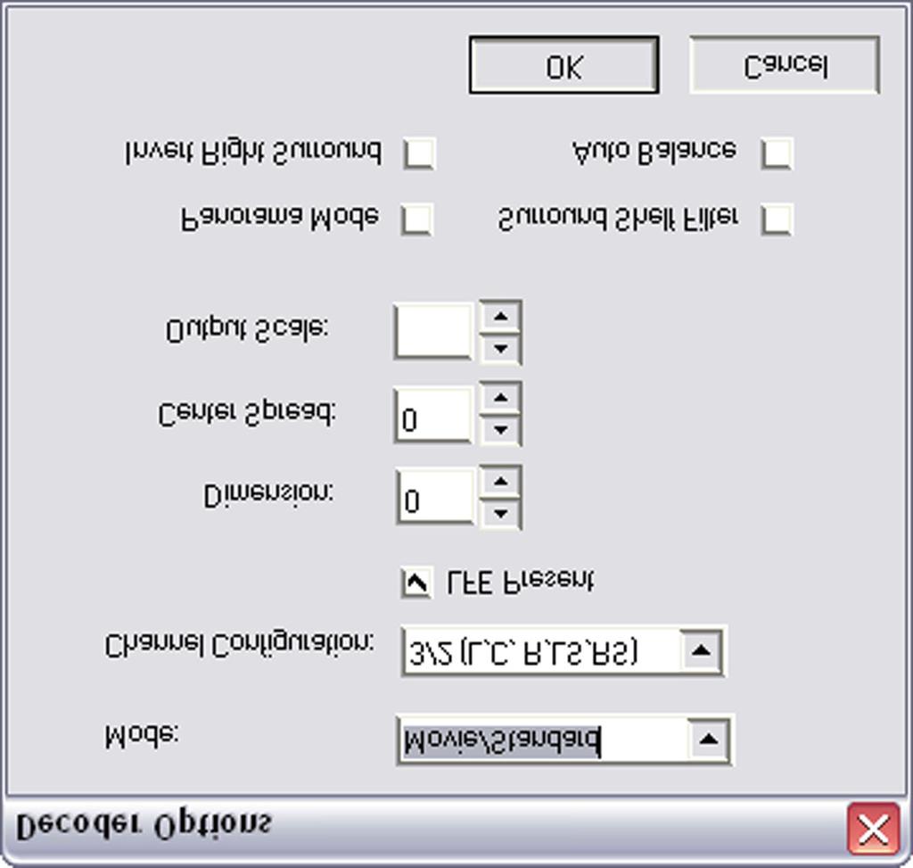 9 Decoder Options The Decoder Options window is found under the Options menu selection (see Figure 9-1).
