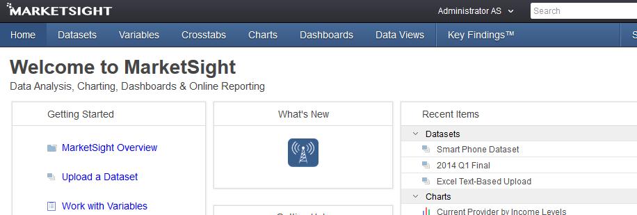 Introduction MarketSight is a web-based software application for analyzing data and sharing results online.
