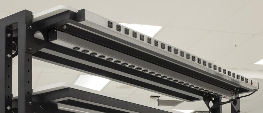 Lighting 19" Rack Chassis u Attaches Directly to Workstation Frame u Shelving