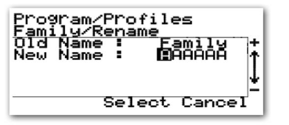 in this example we will rename the Family profile to A1b2CA.