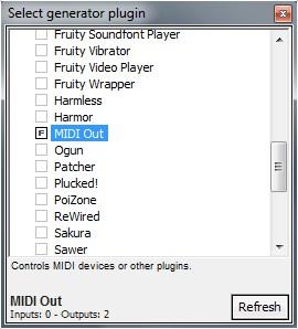 .. Doubleclick on MIDI Out to setup a midi out channel.