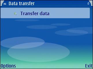 Transferring data to your Nokia E62 Select Menu Tools Transfer. You can transfer content from a compatible Nokia device to your Nokia E62 using Bluetooth connectivity or infrared.