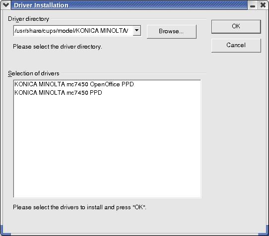4 Click Import. Driver Installation dialog box appears.