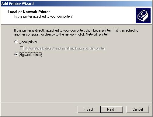 Printing via IPP (Internet Printing Protocol) Windows Server 2003/XP/2000 Adding an IPP Port using Add