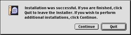 Installation starts. 4 After the installation has been completed, click Quit. This completes the installation of the magicolor 7450 printer driver.