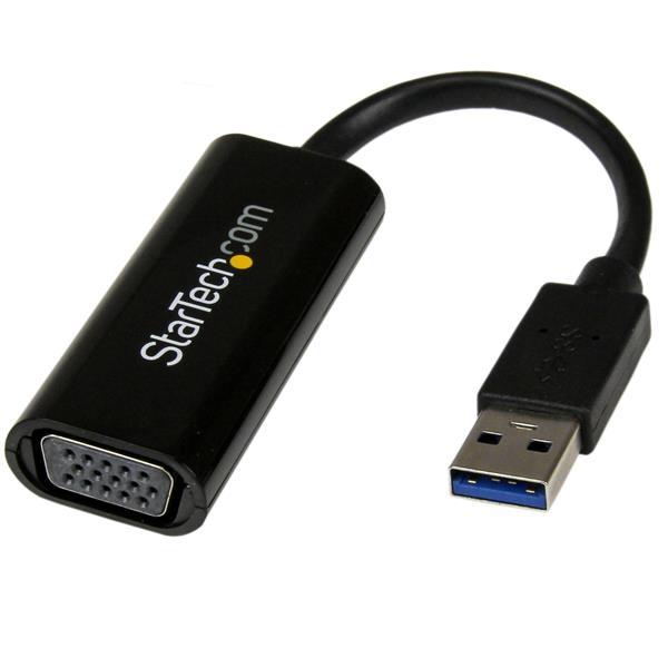 Slim USB 3.0 to VGA External Video Card Multi Monitor Adapter 1920x1200 / 1080p Product ID: USB32VGAES The USB32VGAES Slim USB 3.0 to VGA Adapter turns a USB 3.