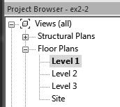 Revit Architecture Basics Hide Annotation in View is only enabled if an object is selected first. 13. Save the file as a project as ex2-2.rvt.