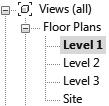 Select any visible mass. Right click and select Hide in View Category. 9. Activate Level 1 floor plan.