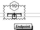 The arrows appear on the exterior side of the window. If the window is not placed correctly, left click on the arrows to flip the orientation.