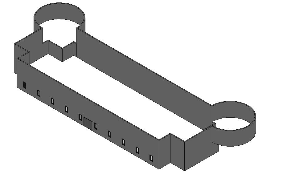 Revit Architecture Basics 29. Select the center of the door as the start point of the mirror axis.