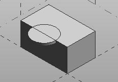 36. Place a cylinder at the midpoint of the bottom edge of the box.