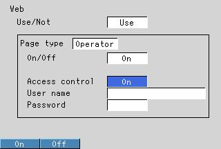 Press the [#9 (Web, E-Mail)](DX100P) or [#7 (Web, E-Mail)](DX200P) soft key to display the Web and e-mail setting menu. 3. Press the [#1 (Web)] soft key to display the Web menu.