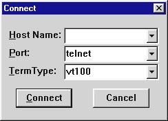 When using Windows 2000 1. Start the Telnet application that comes with Windows 2000. 2. Enter [display?]. The operation parameters are shown. 3.
