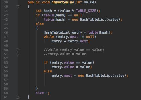 21 5.1.2 Insert Value Illustration 5.2: Insert Value (39) The user input will go to int value, (41) the value will modulo with TABLE_SIZE to get location from value.