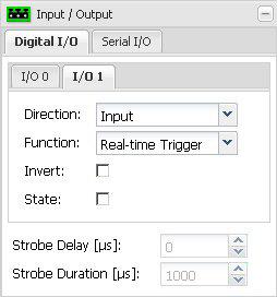 AW00101510000 Real-Time Trigger Functionality 7.2 Enabling and Using Real-Time Triggering To enable real-time triggering, use the Digital I/O tab in the Input/Output parameters group (see Section 3.