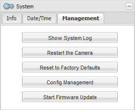 Configuring the Camera AW00101510000 NTP Server Source - Determines the way the NTP server parameter will be set.