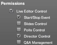 You can give members of an Email Group the permission to do all functions in WebCaster, or you can give them selected permissions.