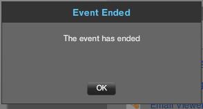 4.3. Ending a Live Webcast To end your event, click on the button on the left side of the Present Screen. The End Event confirmation box will appear. Click Yes to end the event.