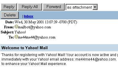 7 Step #6 The message will appear. An example is shown below: Yahoo! contains may online tutorials about using your Yahoo! email account. Feel free to go over the Yahoo!