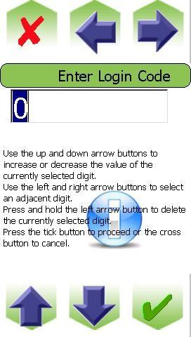 Exit to enter calibration area Cancel without change Moves highlighter to left / Hold to delete number Moves highlighter to right / Hold to delete digit