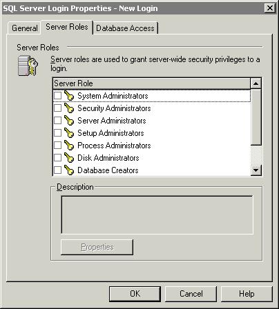Managing Security 163 8. Select a language from the Language list, or leave as <Default> to use United States English. 9. Click the Server Roles tab. 10.