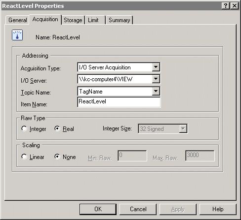 Configuring Tags 41 To edit acquisition information for a tag 1. In the System Management Console, expand a server group and then expand a server. 2.