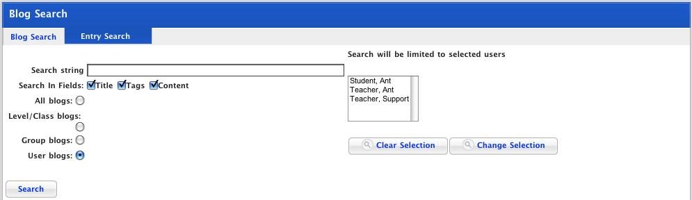 Studywiz Learning Environment Student's Guide 7. Click the Add Selected button. The Blog Search page reappears. 8.