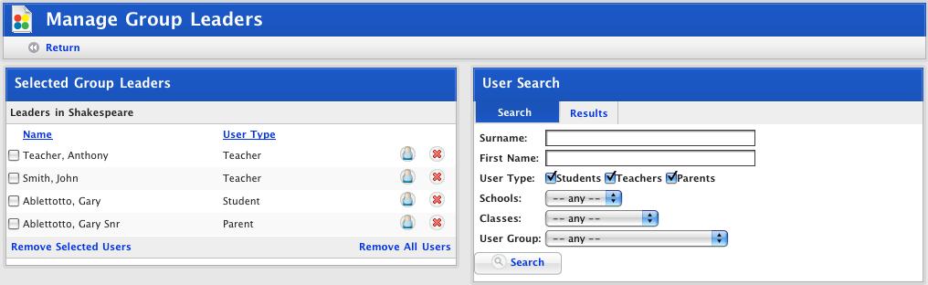 Studywiz Groups 5. Below the user type that you want to add, click the Manage button. The Manage Group <user type> page appears. 6.
