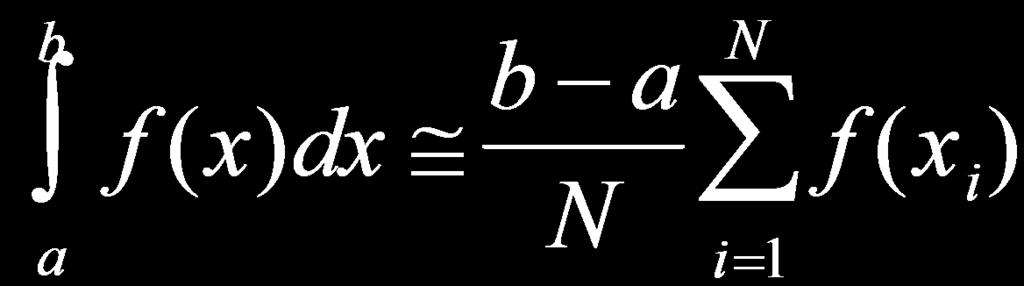 Other Domains b a f (x)dx b a N N i=1 f (x i )
